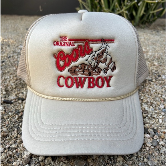 The original Coors cowboy tan trucker hat - Picture 1 of 1